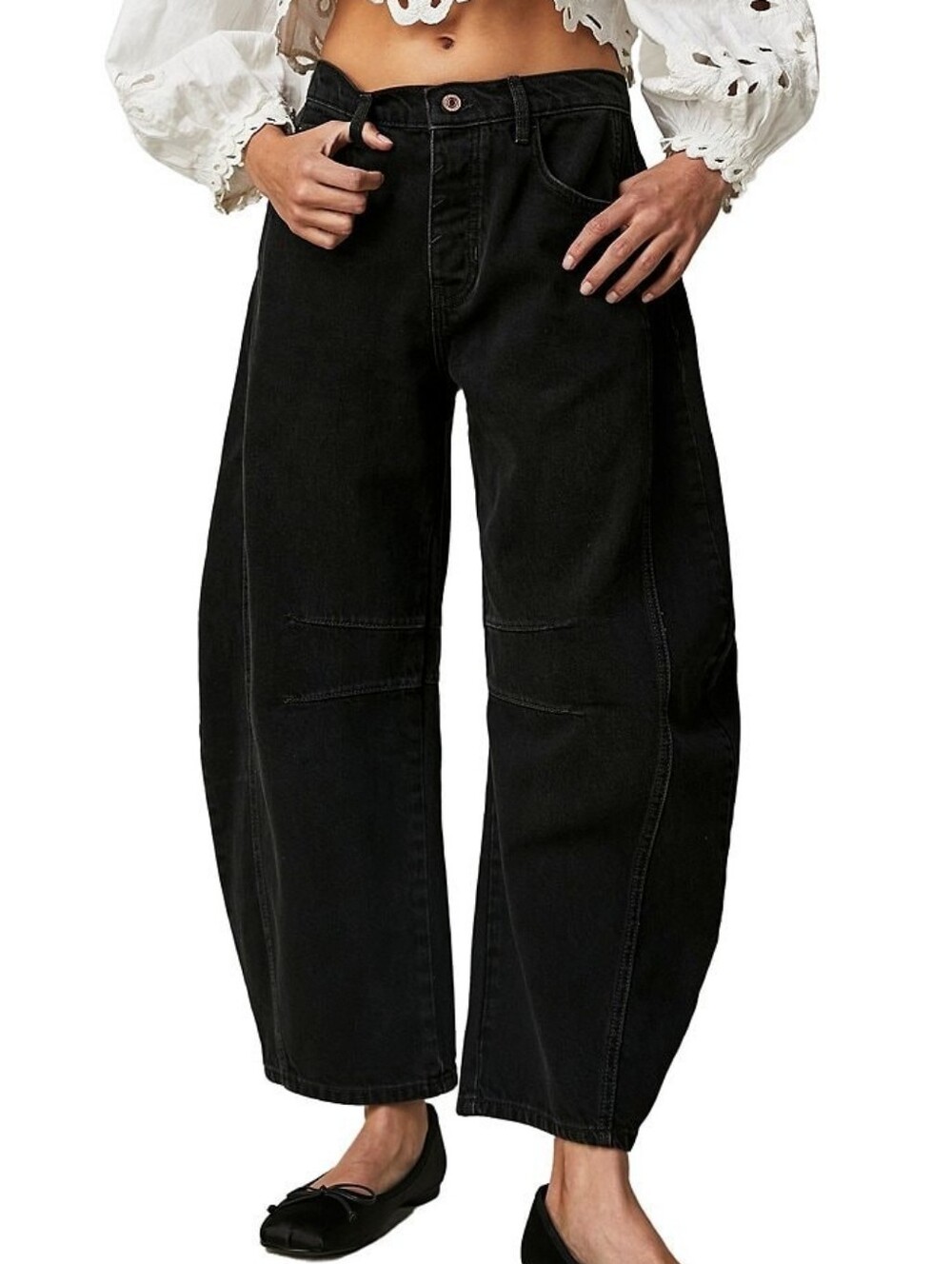 Free People Barrel Leg Jeans